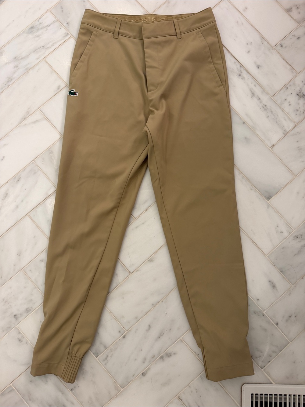 Lacoste Men’s Sport Tapered Fit  Khaki Joggers
